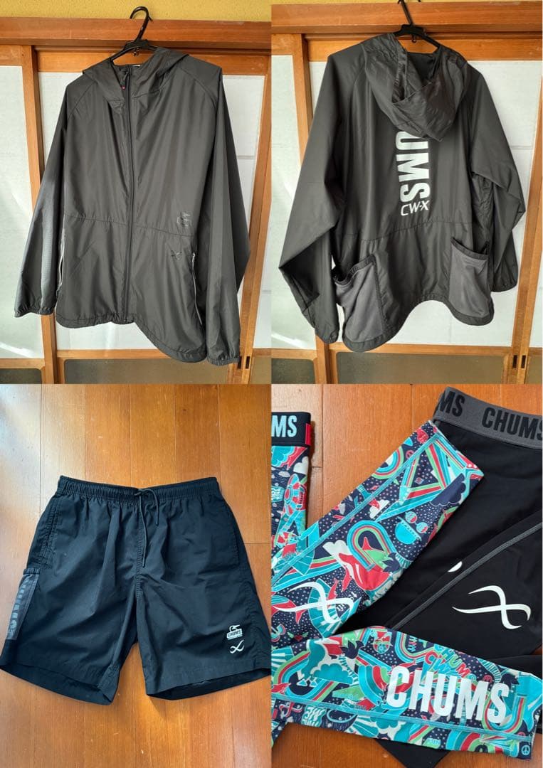 CW-X CHUMS コラボ メンズ ジャケット ハーフパンツ タイツ セット
