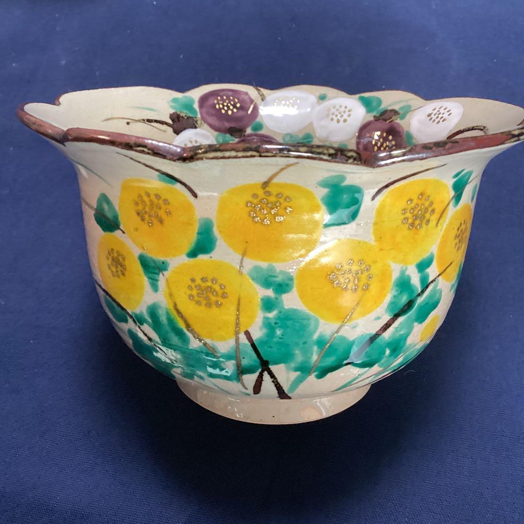 N atha　　京焼乾山写菊絵向付　5客　　新品未使用