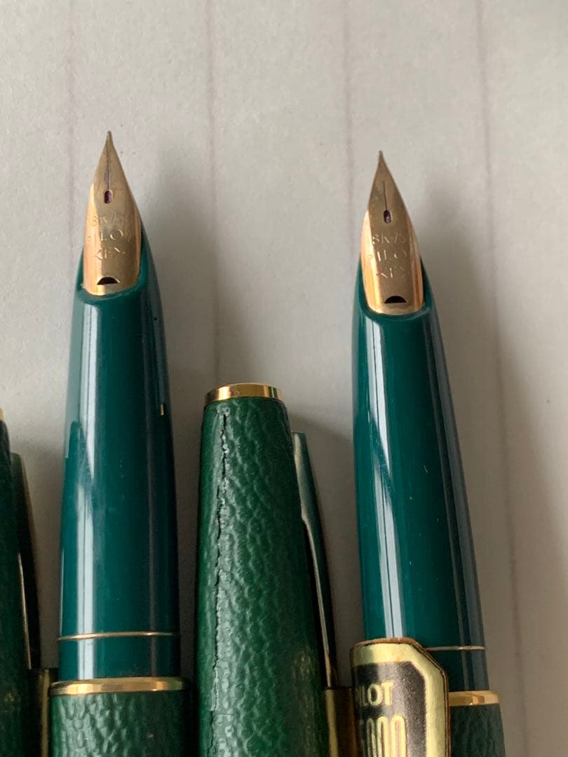 PILOT（パイロット） レザー軸 万年筆 18K F