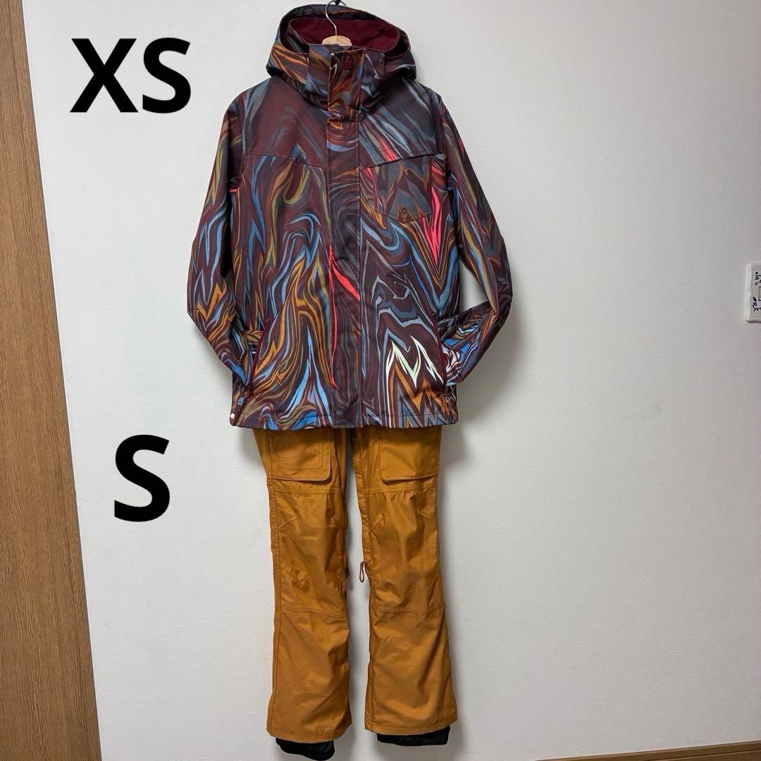 クイックシルバー　スキー　スノボ　ウェア　メンズ　XS S 上下　マルチカラー