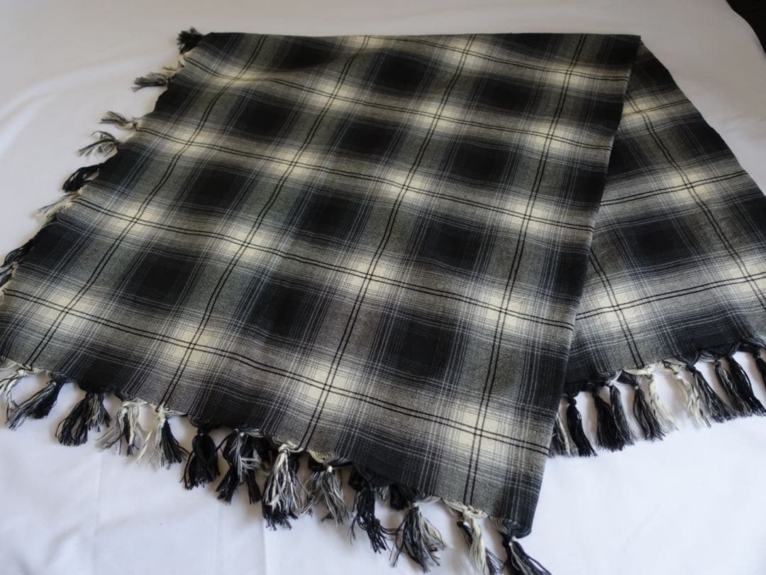 NUMBER(N)INE チェック柄カシミヤストール ナンバーナイン スカーフ