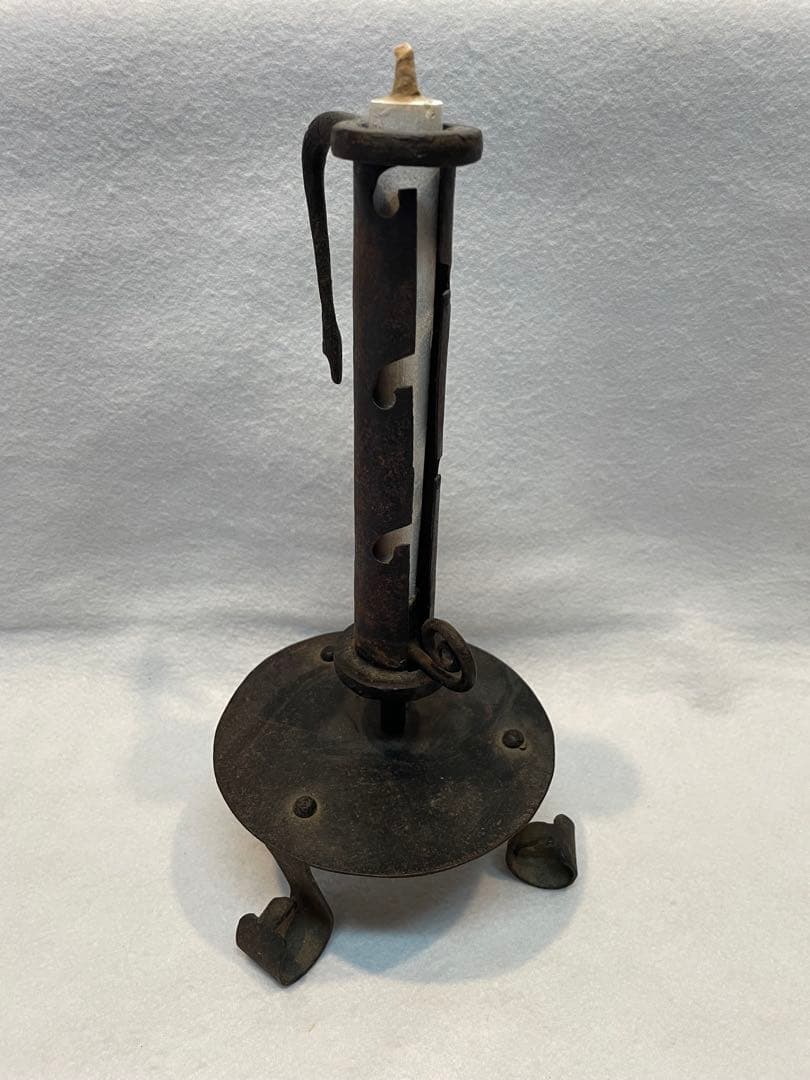 自在燭台（五段高さ調節可能）和蝋燭　燭台