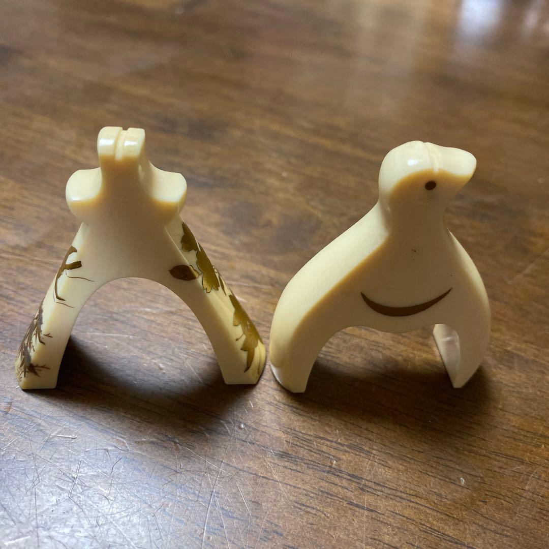 蒔絵 琴柱二本(松葉形・千鳥形) 箱付