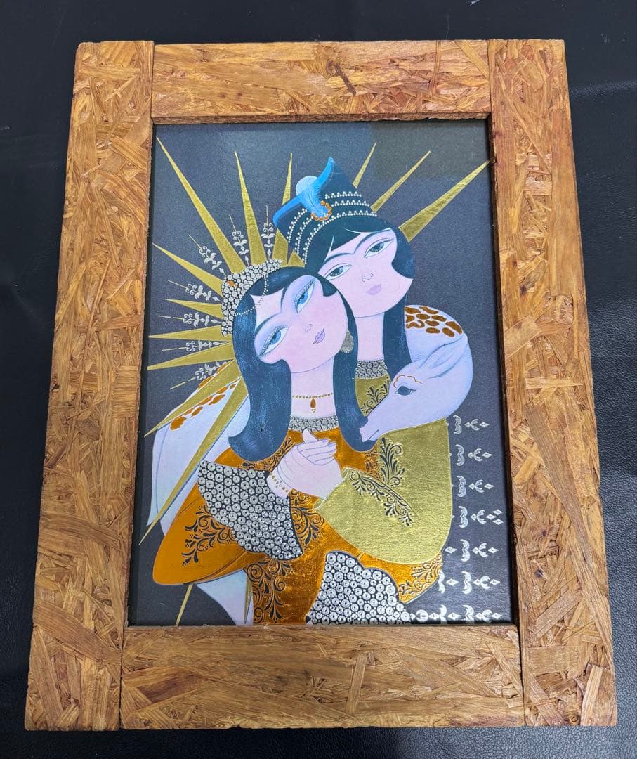 額入り絵画 アートパネル 女性 インテリア 壁掛け