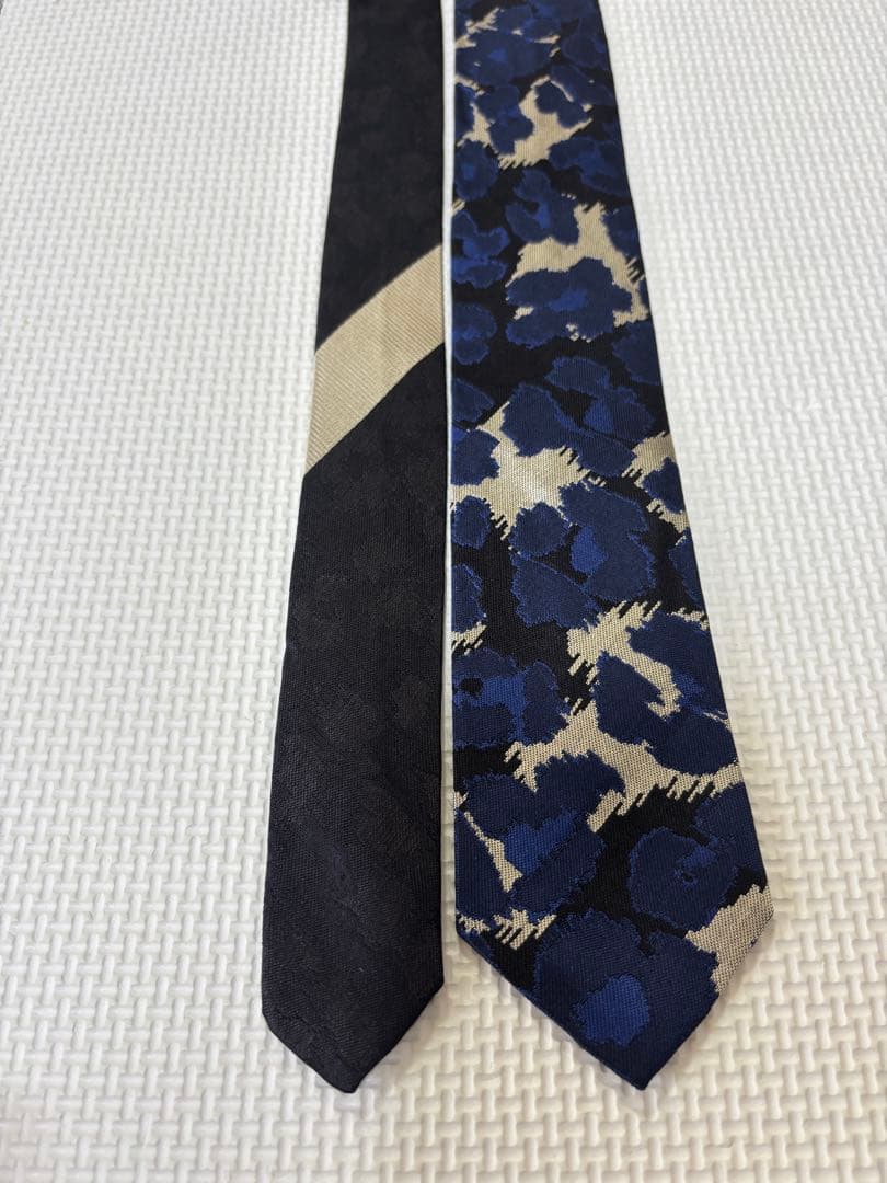 ★極美品★ ドリスヴァンノッテン ネクタイ ブランド 花柄 ネイビー