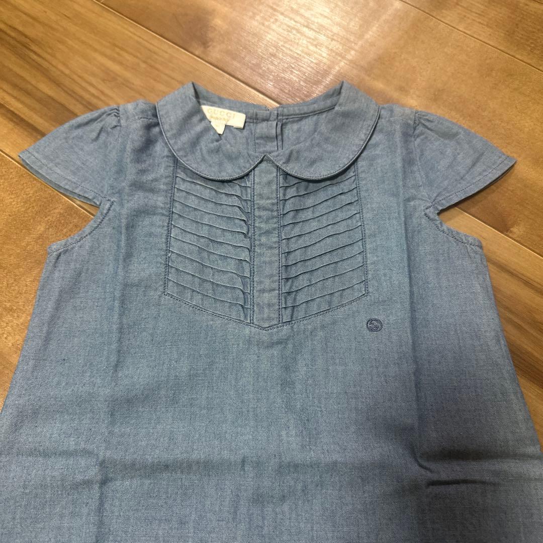 GUCCI デニム 襟付き 半袖ワンピース