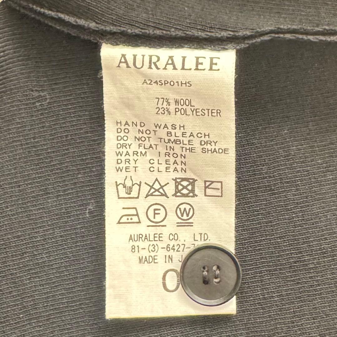 オーラリー AURALEEスリーブレスポロニット ブラック サイズ0美品