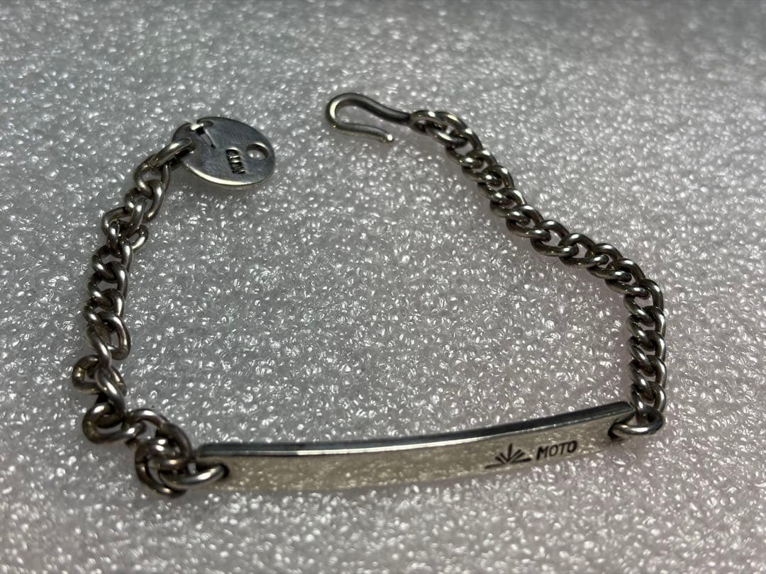 MOTO モト シルバー 925 ブレスレット プレート バングル