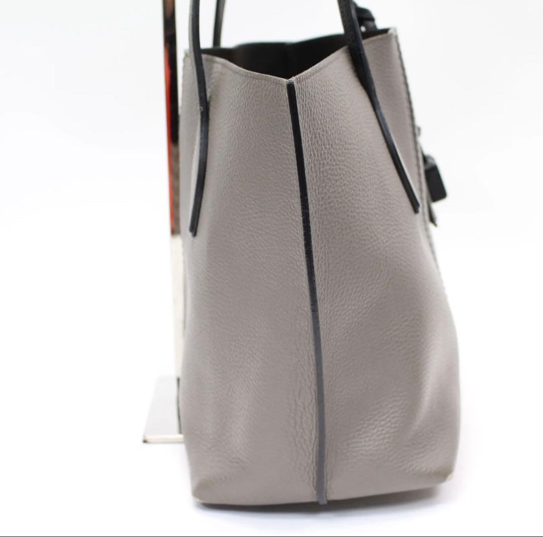 TOD’S トッズ トートバッグ ジョイ グレー レザー A4大容量ユニセックス