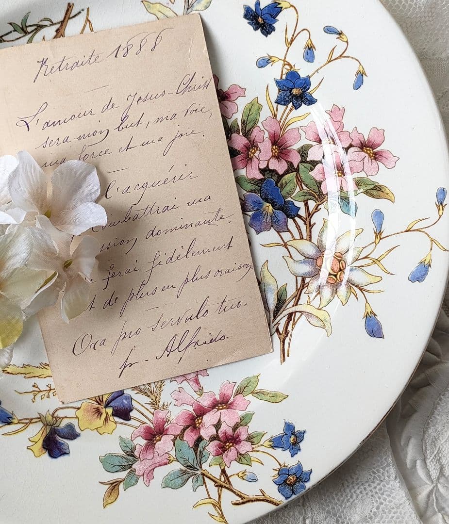 希少　美品　サルグミンヌ　RIGHI　平皿　フランスアンティーク