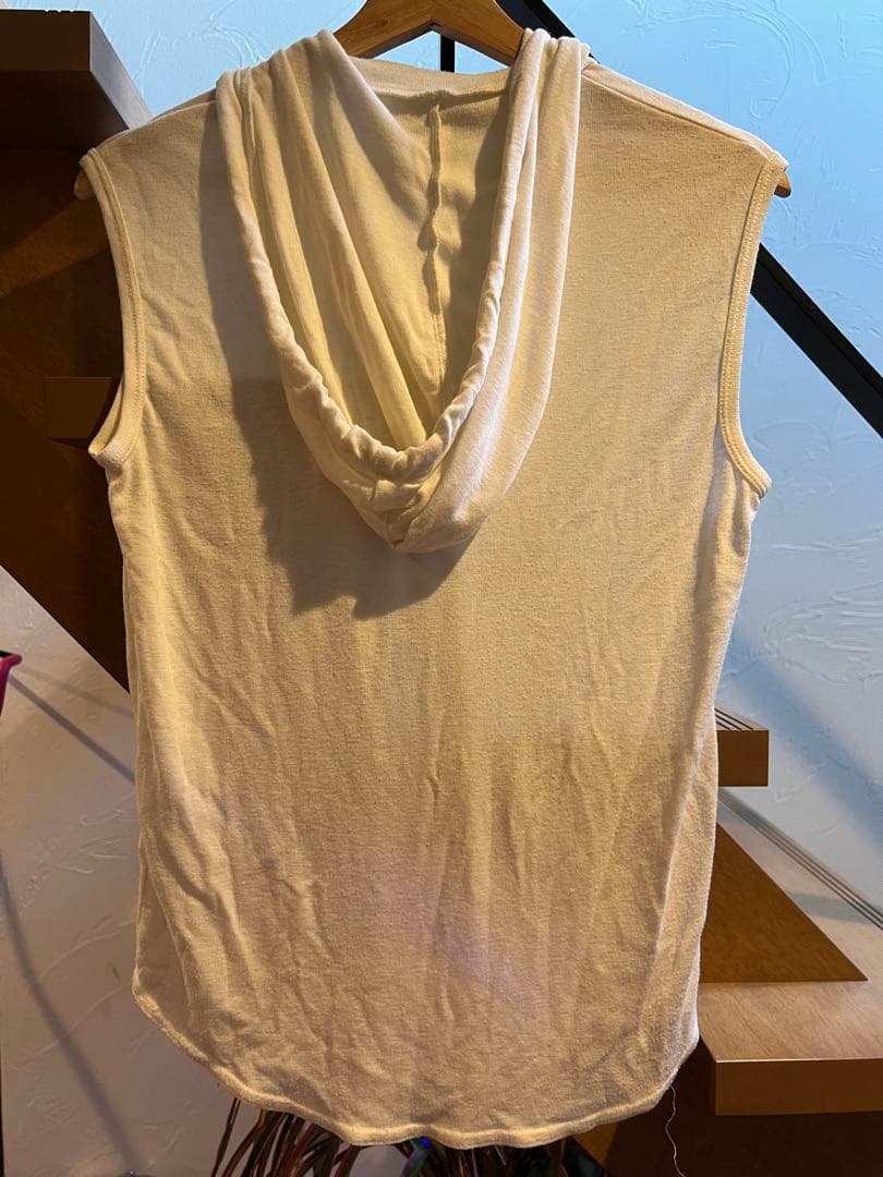 90年代◇ラフシモンズ　RAF SIMONS ノースリーブ パーカー◇48 白