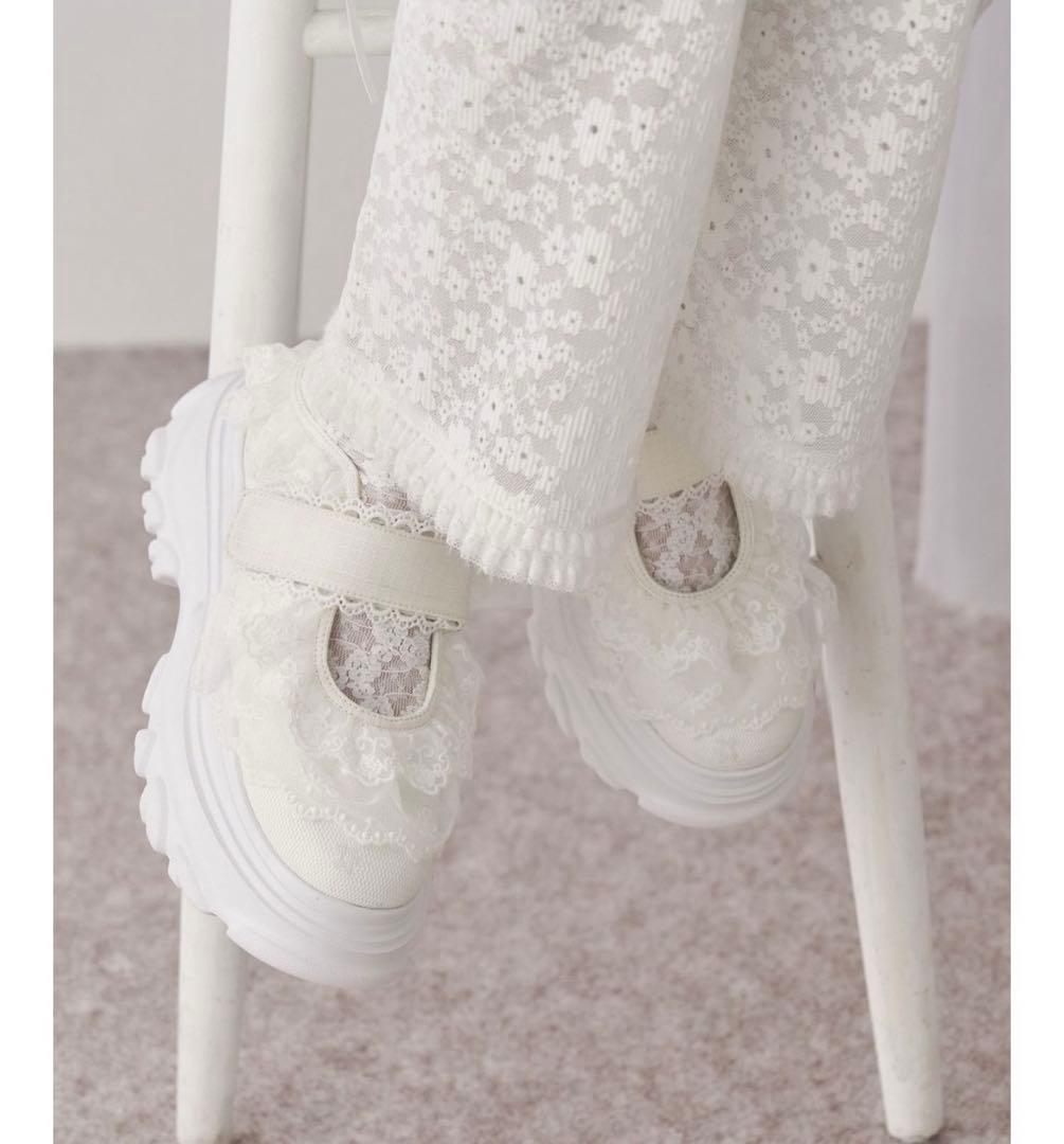 靴 merry Jenny frill strap sneakers