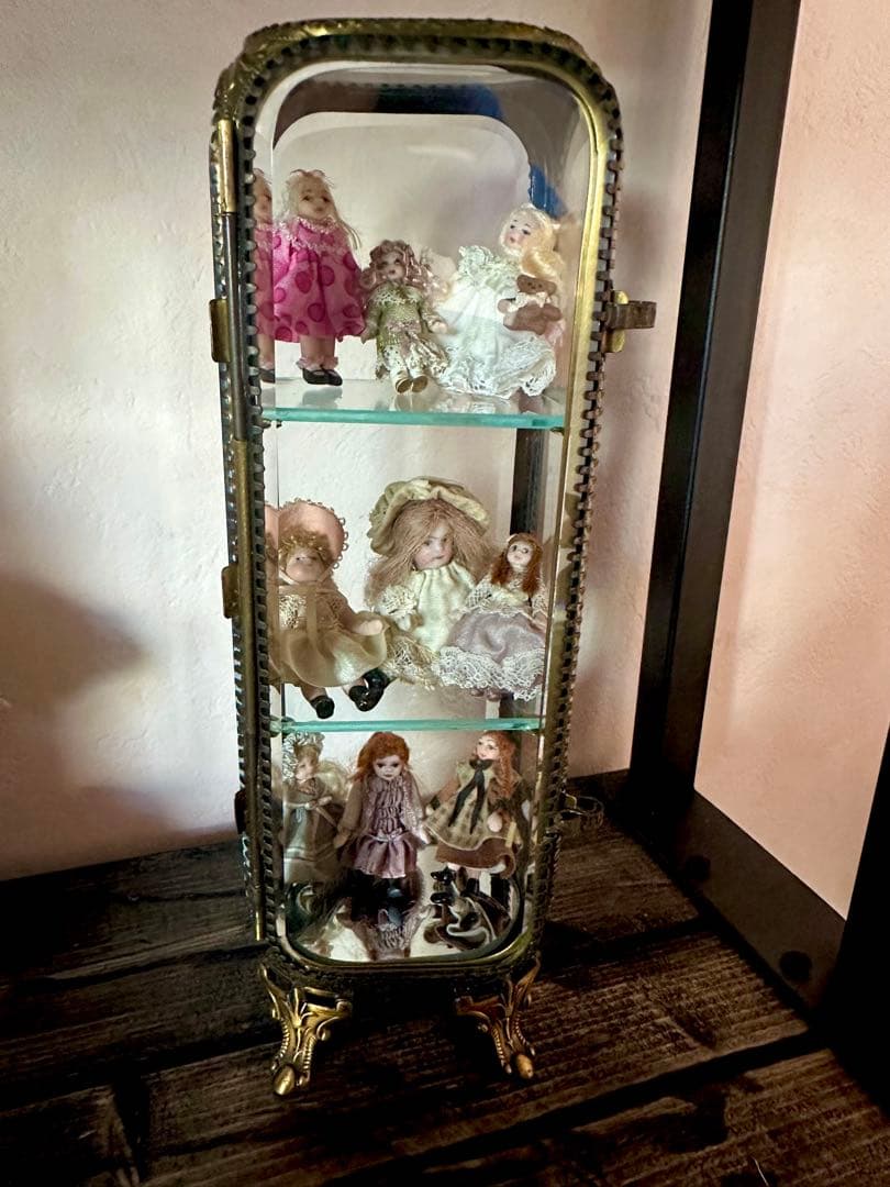 アンティークドール　ガラスケース