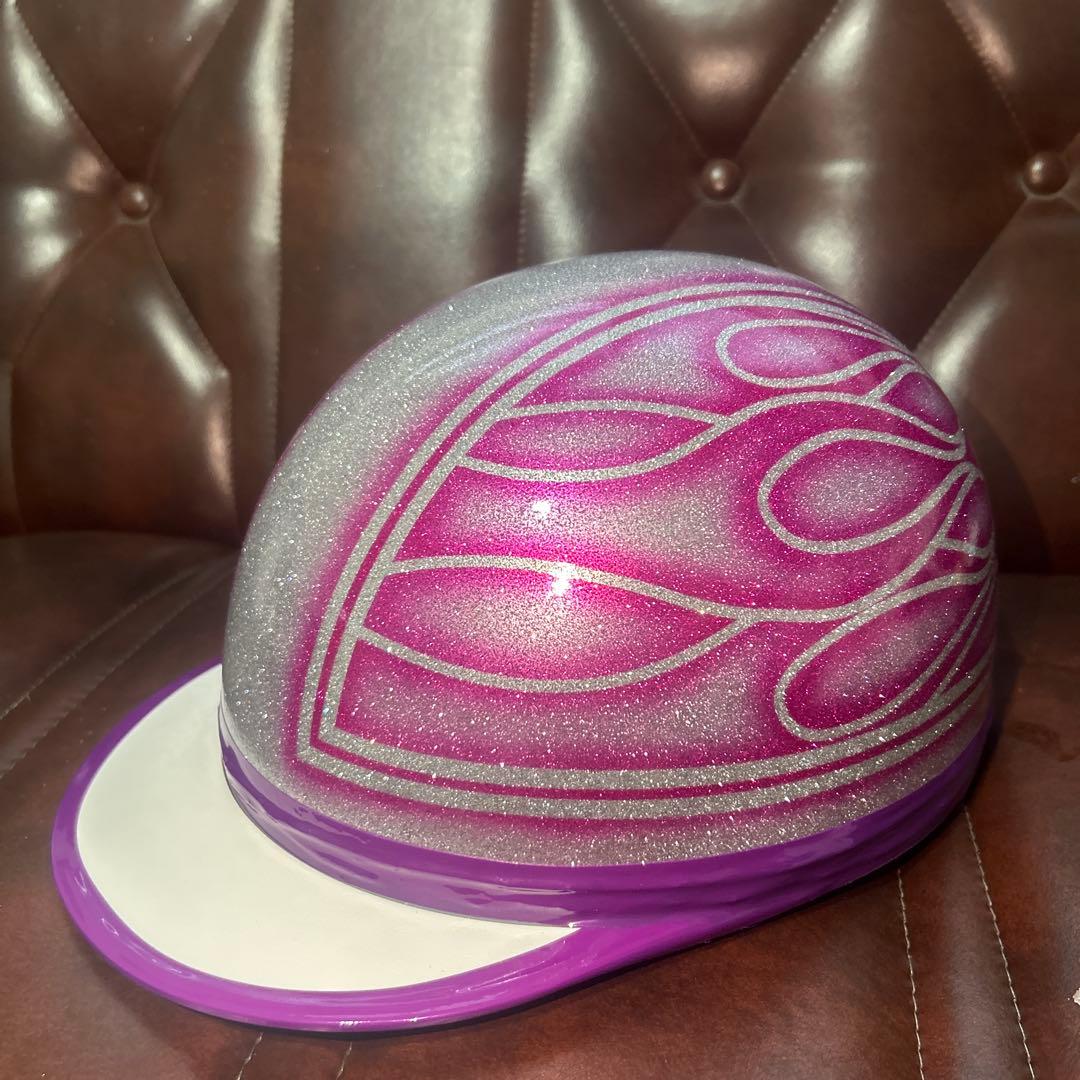 カスタムコルク半　ラメラメ　キャンディーピンク　ぼかし　ファイヤーパターン