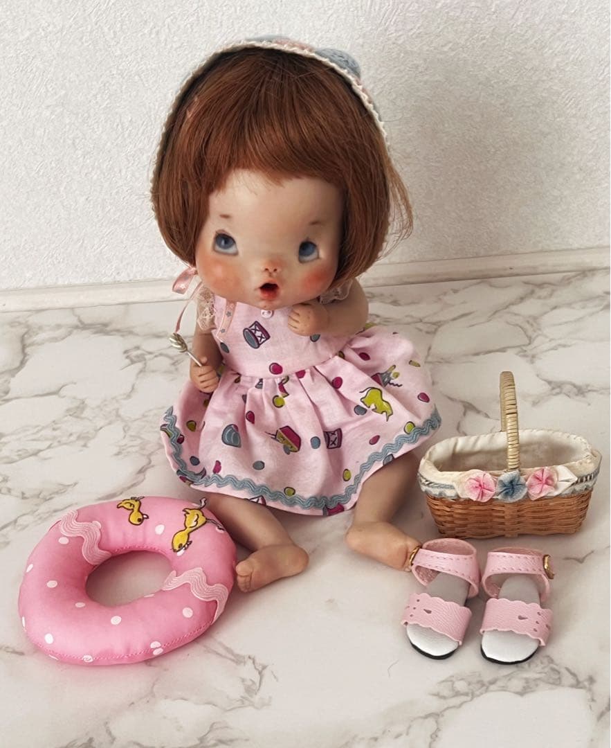 TABASAの森　作家　創作人形　グレタちゃん　人形　レトロ　ドール　サーニット