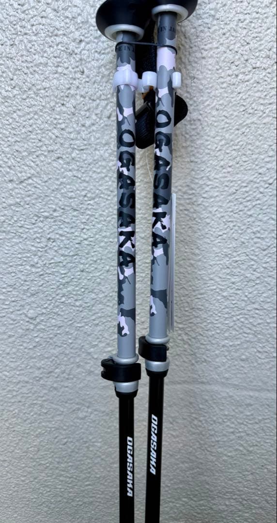 【新品未使用】OGASAKA LC-DM/CAMO 迷彩柄 伸縮式スキーストック