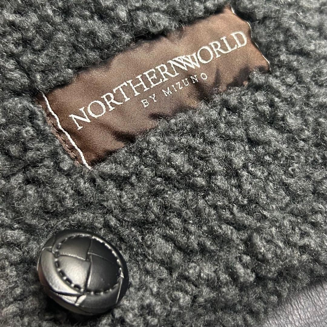 【美品】ノーザンワールドバイミズノ/シープムートンジャケット/レザージャケット