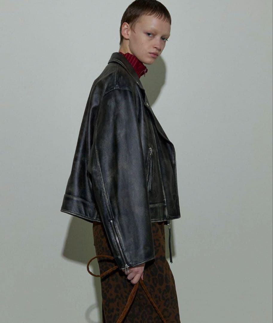 maison special レザーライダースジャケット 36