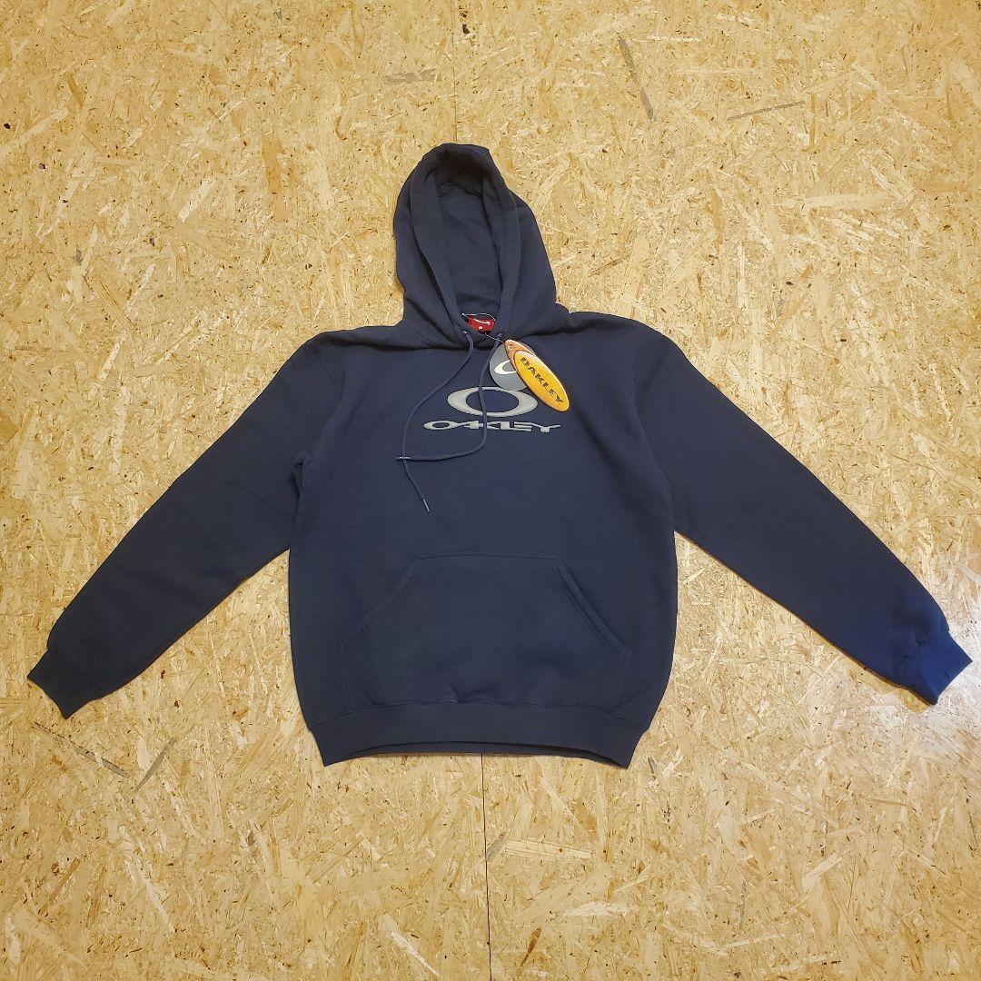 【OAKLEY/オークリー】パーカー デッドストック 赤タグ ネイビー 90s