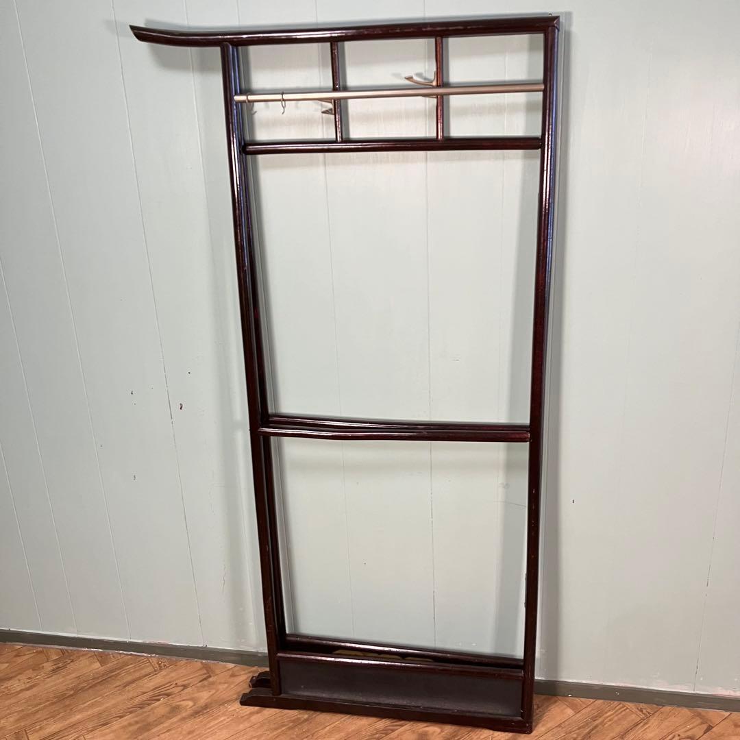 【昭和レトロ】衣桁　衣紋掛け　着物掛け　スズメ模様