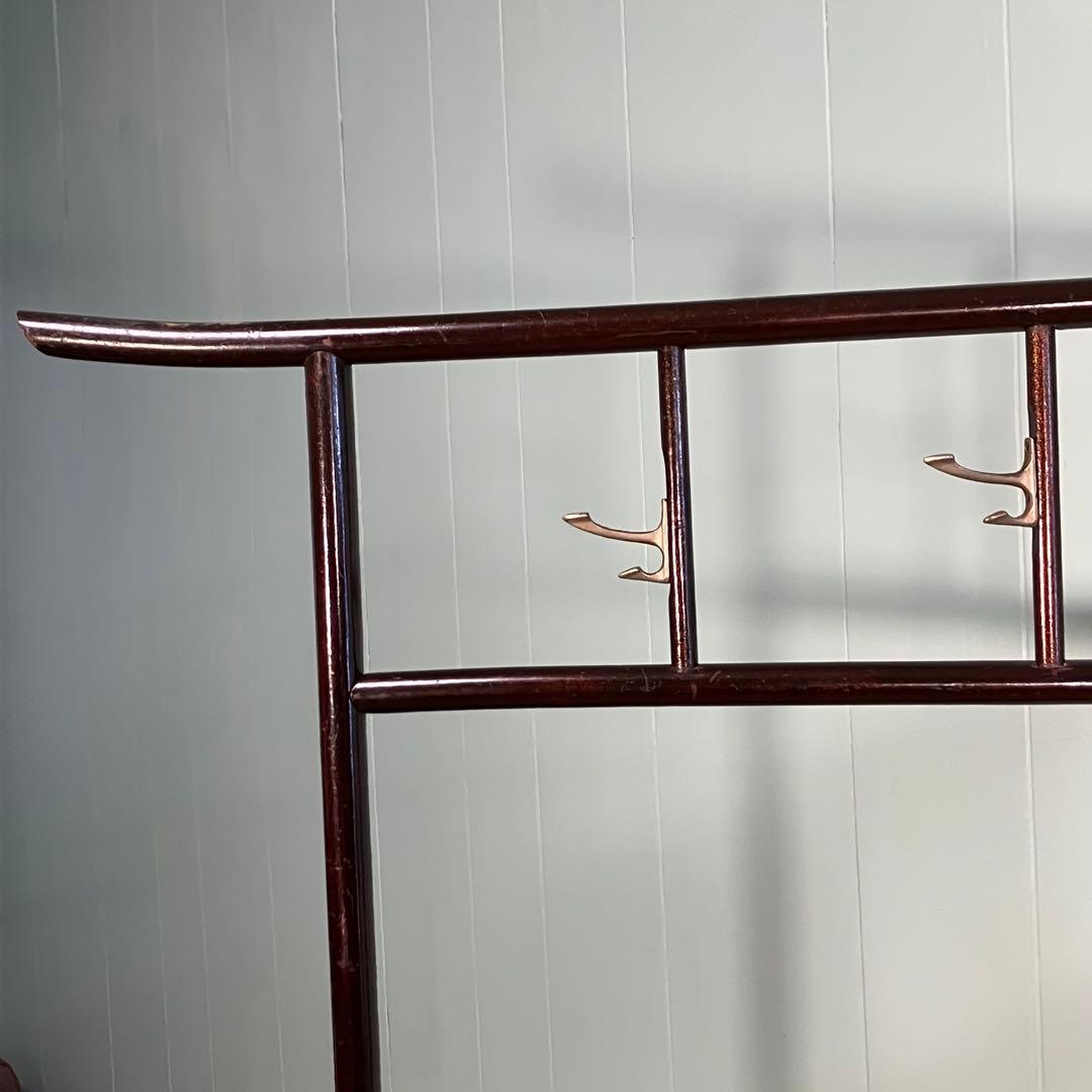 【昭和レトロ】衣桁　衣紋掛け　着物掛け　スズメ模様