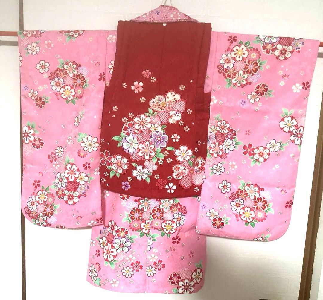 着物 七五三 3歳 女の子 フルセット 陽気な天使 中古品 子供着物