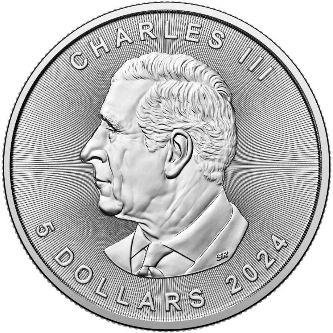 世界100枚限定！ メイプルリーフ 銀貨 カラー ミツバチ 動物と植物の自然融和