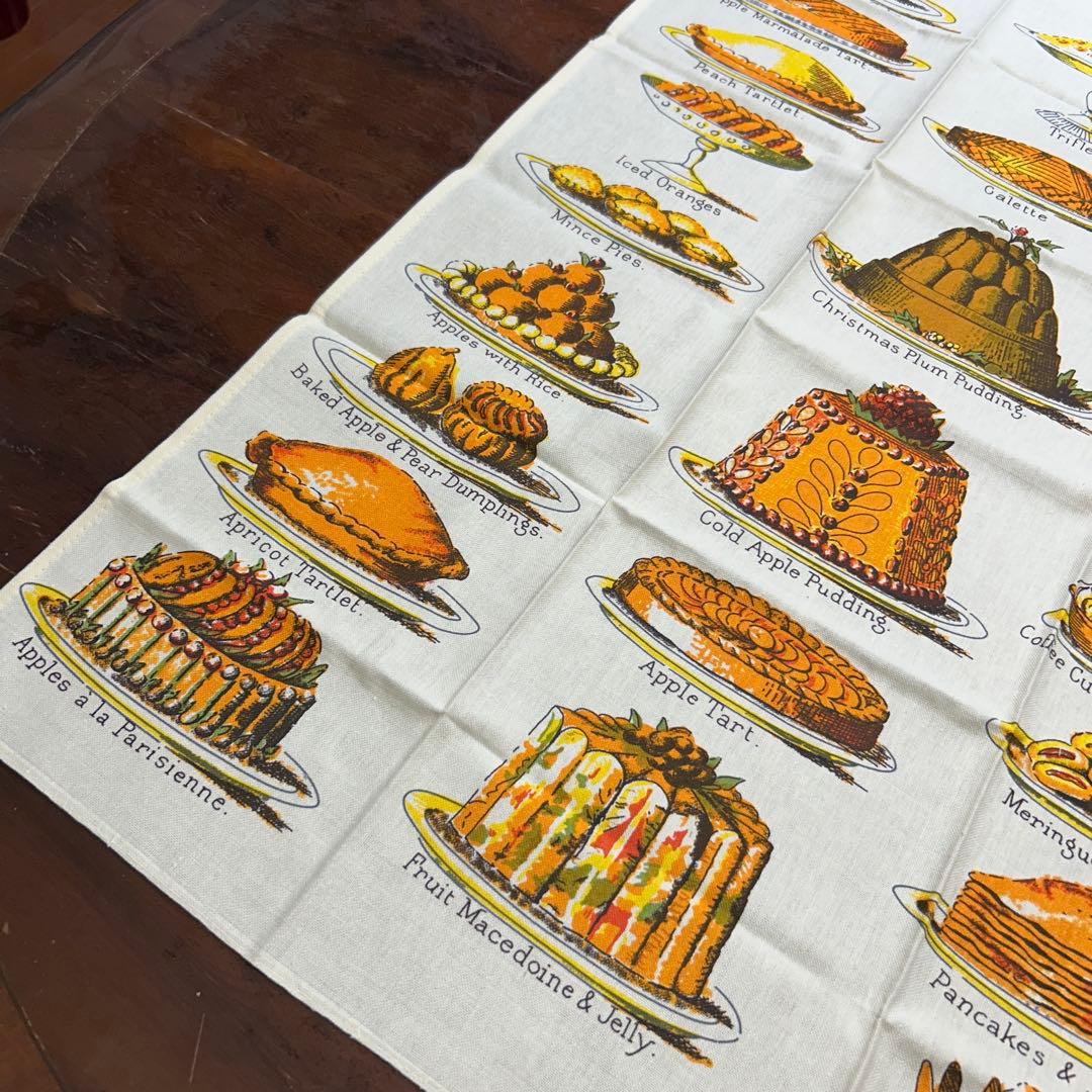 【オックスフォード大の蔵書】ティータオル　PAST TIMES社　英国製 希少