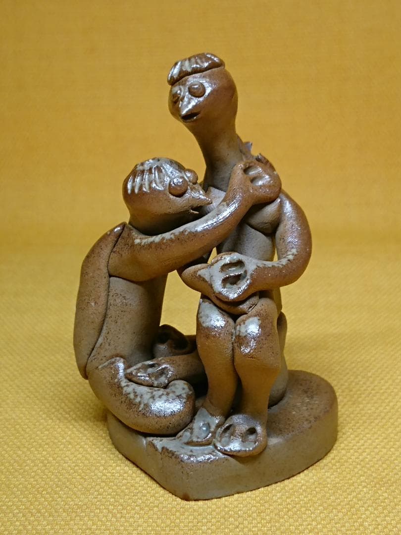 人形　カッパ　河童　陶器　オブジェ　置物　インテリア　工芸品　美術品　A1386