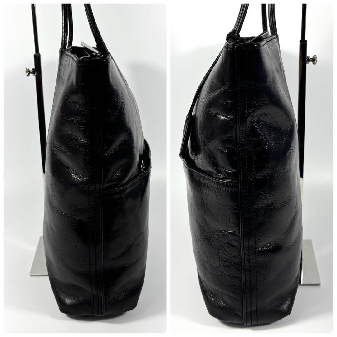 ✨美品✨アニアリ トートバッグ A4可 肩掛け キーリング カモフラ 本革 黒