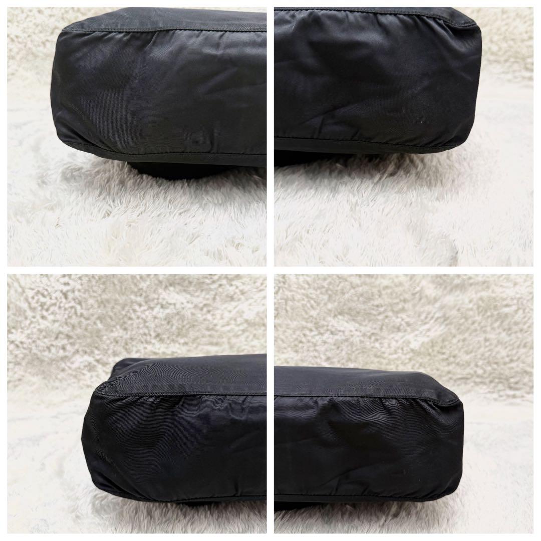 PRADAプラダ 三角ロゴ ミニボストン テスート 黒 ハンドバッグ トート