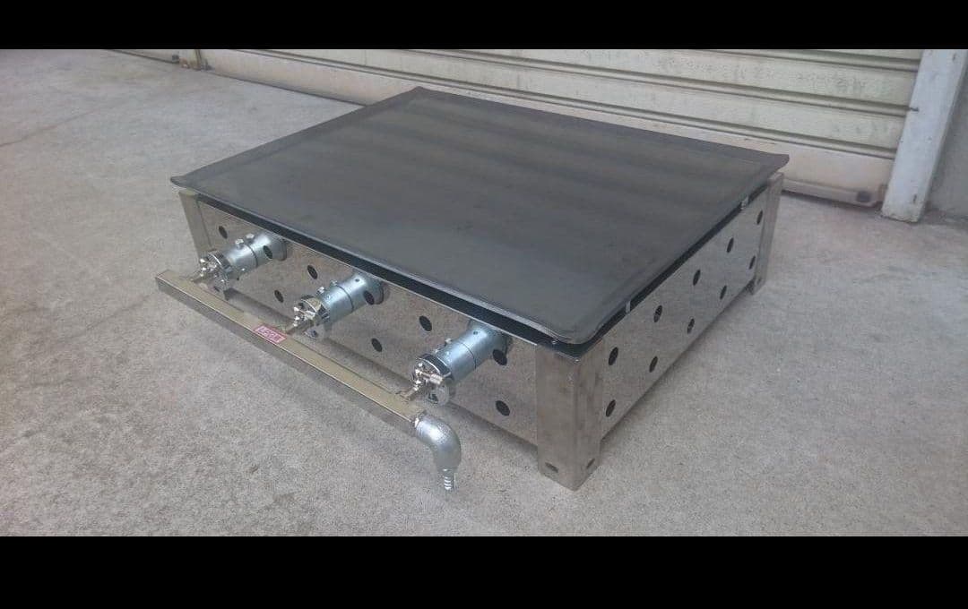 極厚な ６mm 鉄板 プロパンガスグリラー 学園文化祭り ハンバーガー BBQ