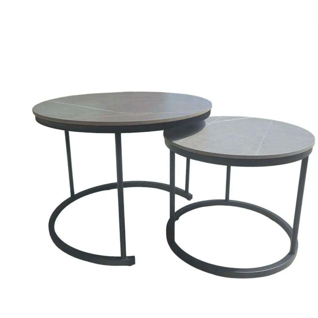 【美品】ネストテーブル　ローテーブル　コーヒーテーブル　大小セット　大理石風