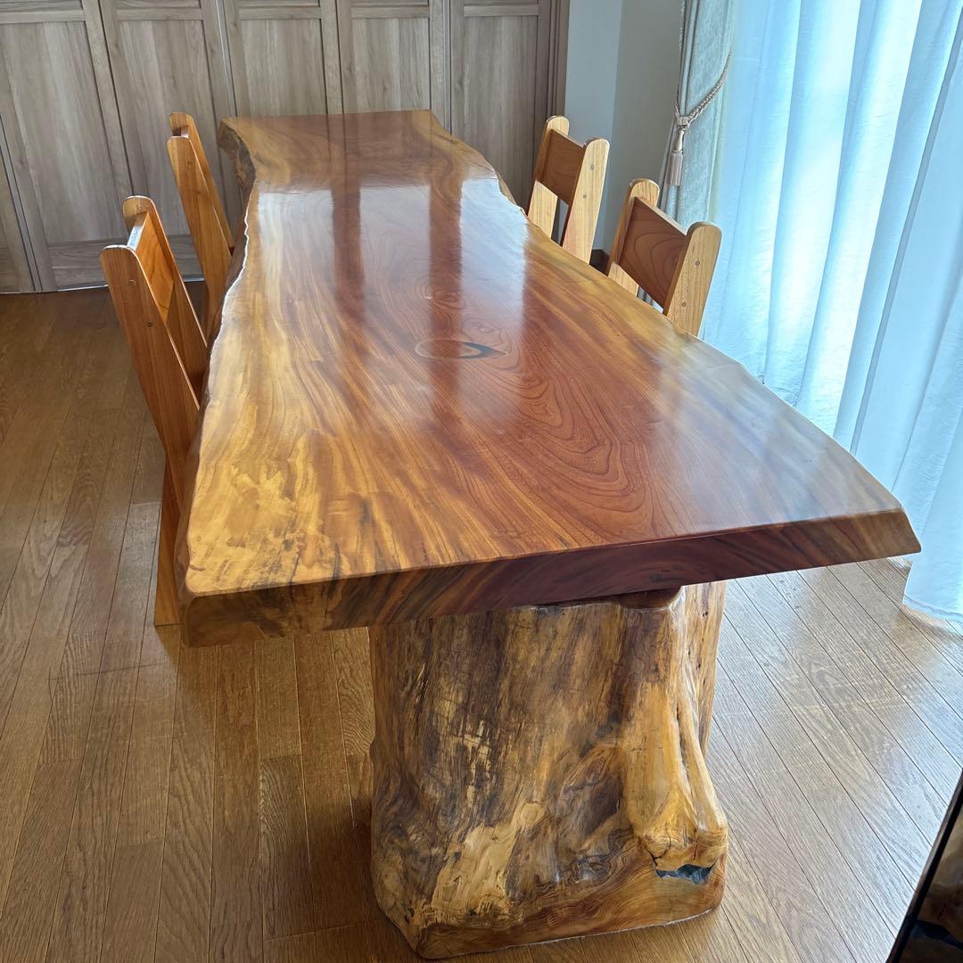 けやき一枚板テーブルの脚