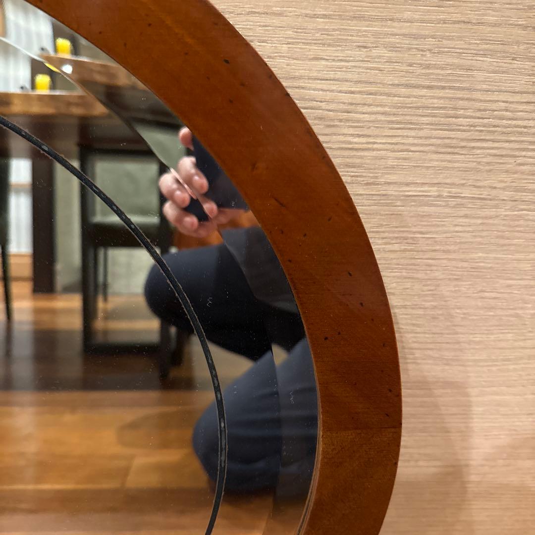 annibale colomboマホガニー木製フレームミラー 壁掛け用