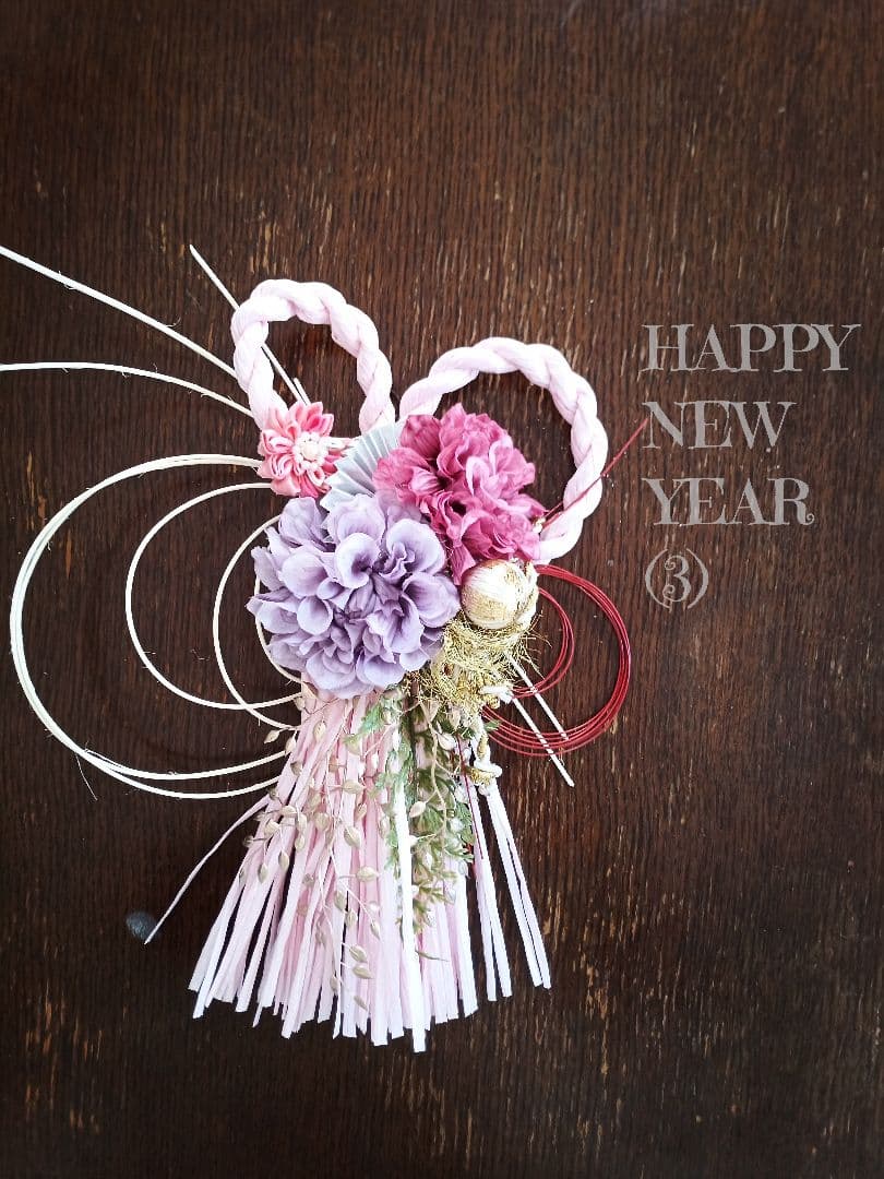 ハンドメイド　リースしめ縄お正月飾り