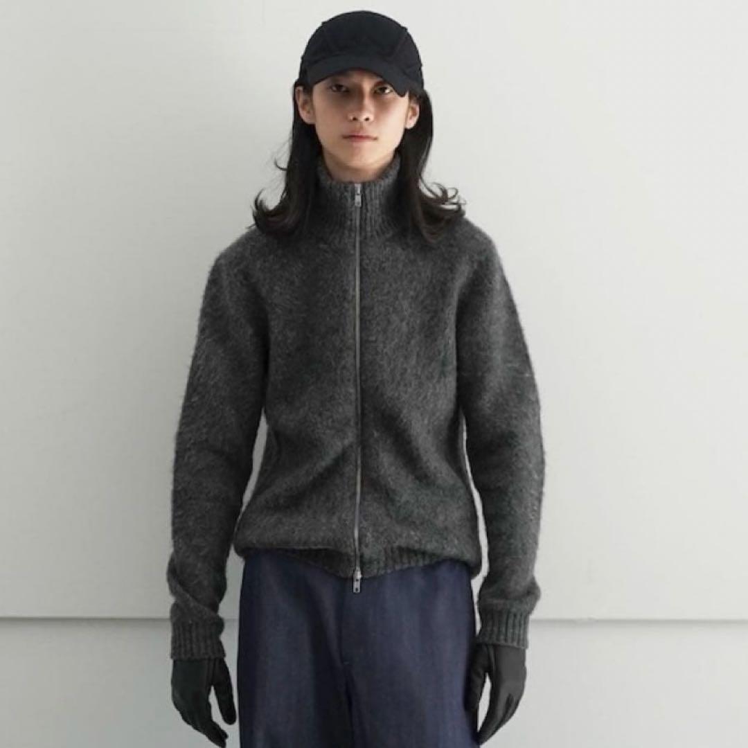 トップス KAIKO SHAGGY ZIP CARDIGAN GRAY