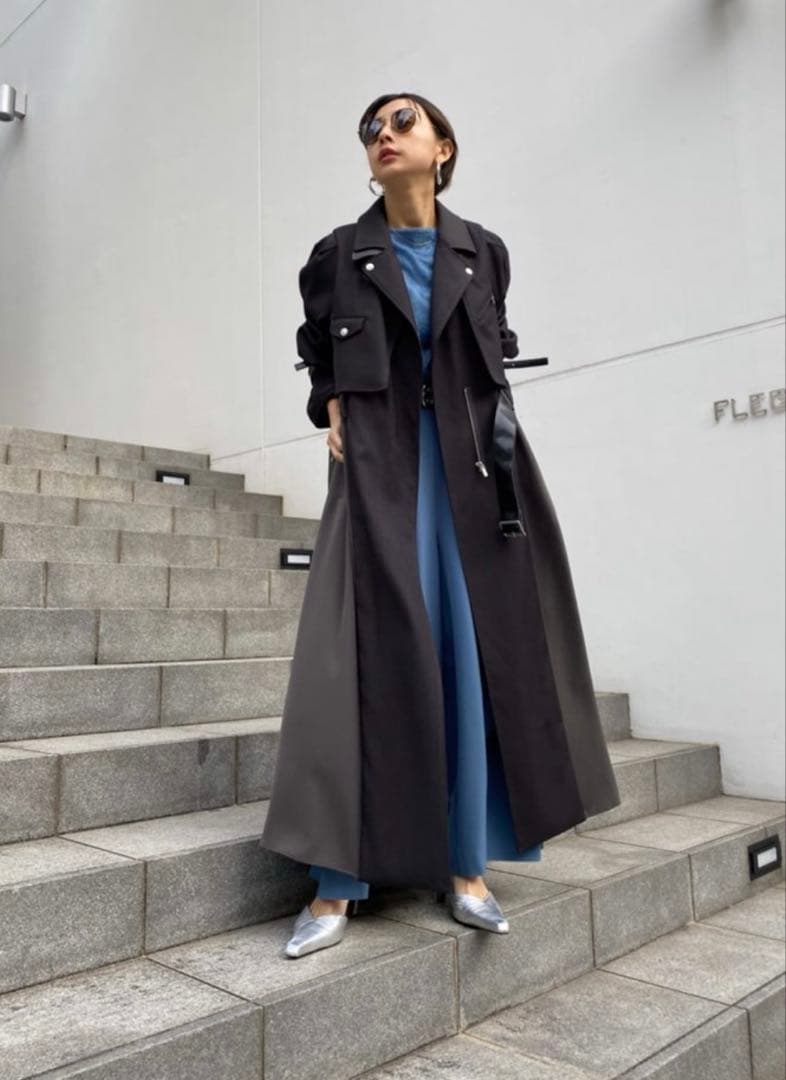 【Ameri】RIDERS DOCKING COAT black