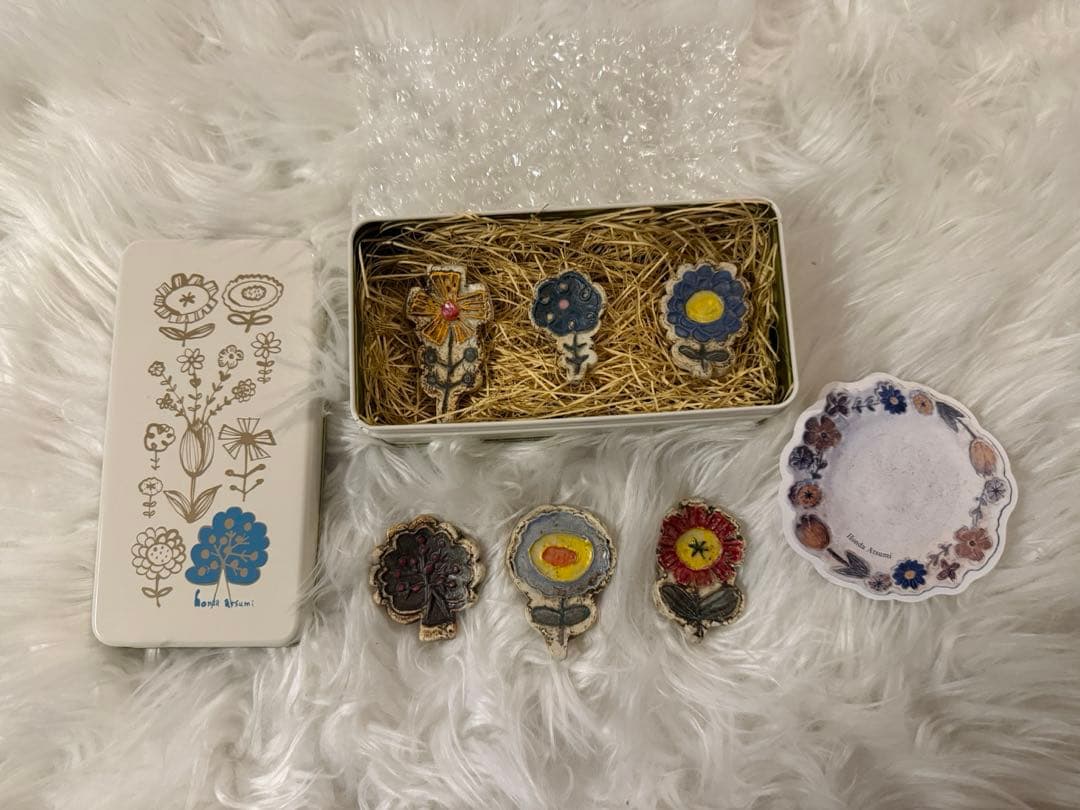 本田あつみ　箸置き　ワイルドフラワー