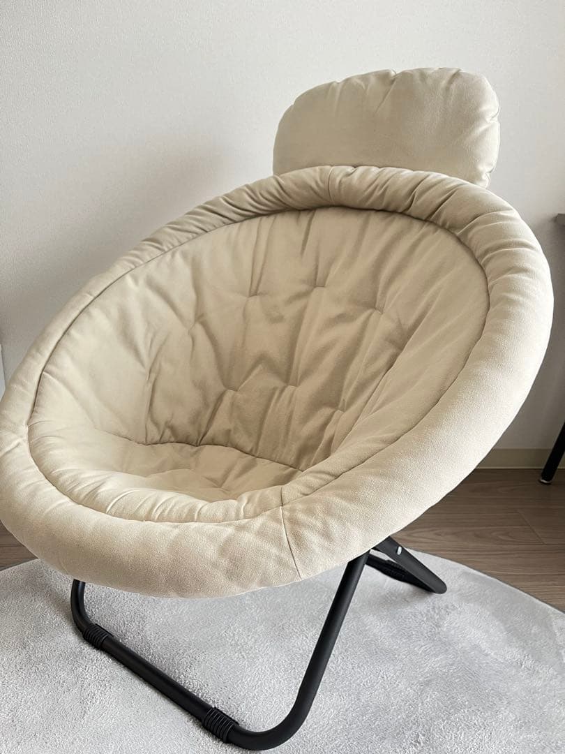 2way フォールディングチェア キャンバス ベージュ　一脚