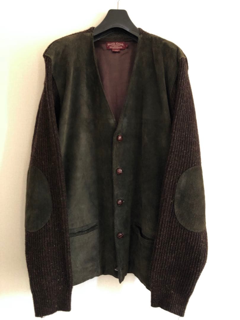 ヴィンテージ　古着　North Creek lambswool leather