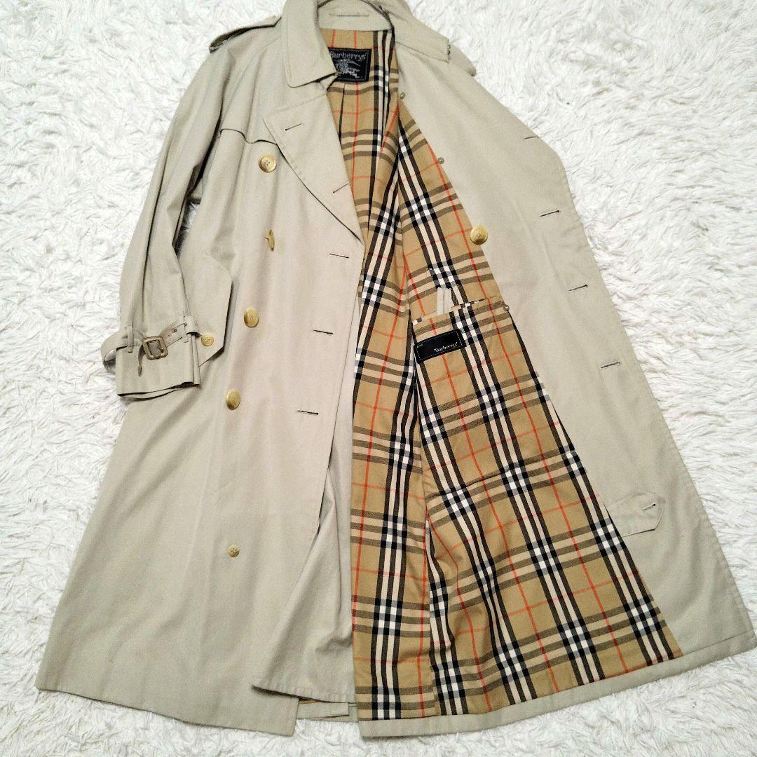 【美品】バーバリー☆ノバチェック　ロング丈　ベルト付き　トレンチコート