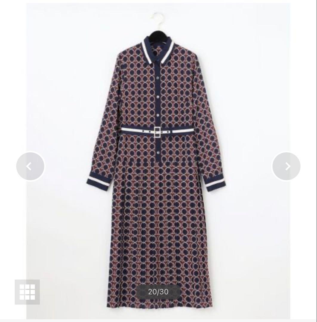 ダイアグラム　キカシャツプリントワンピース36