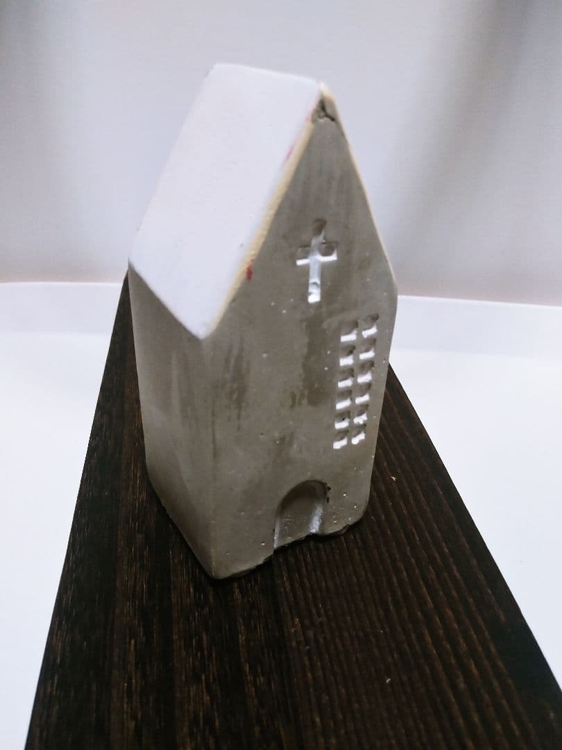 ❤️セメント細工　教会　キリスト教　クリスマスツリー　サンタクロース✨❤️