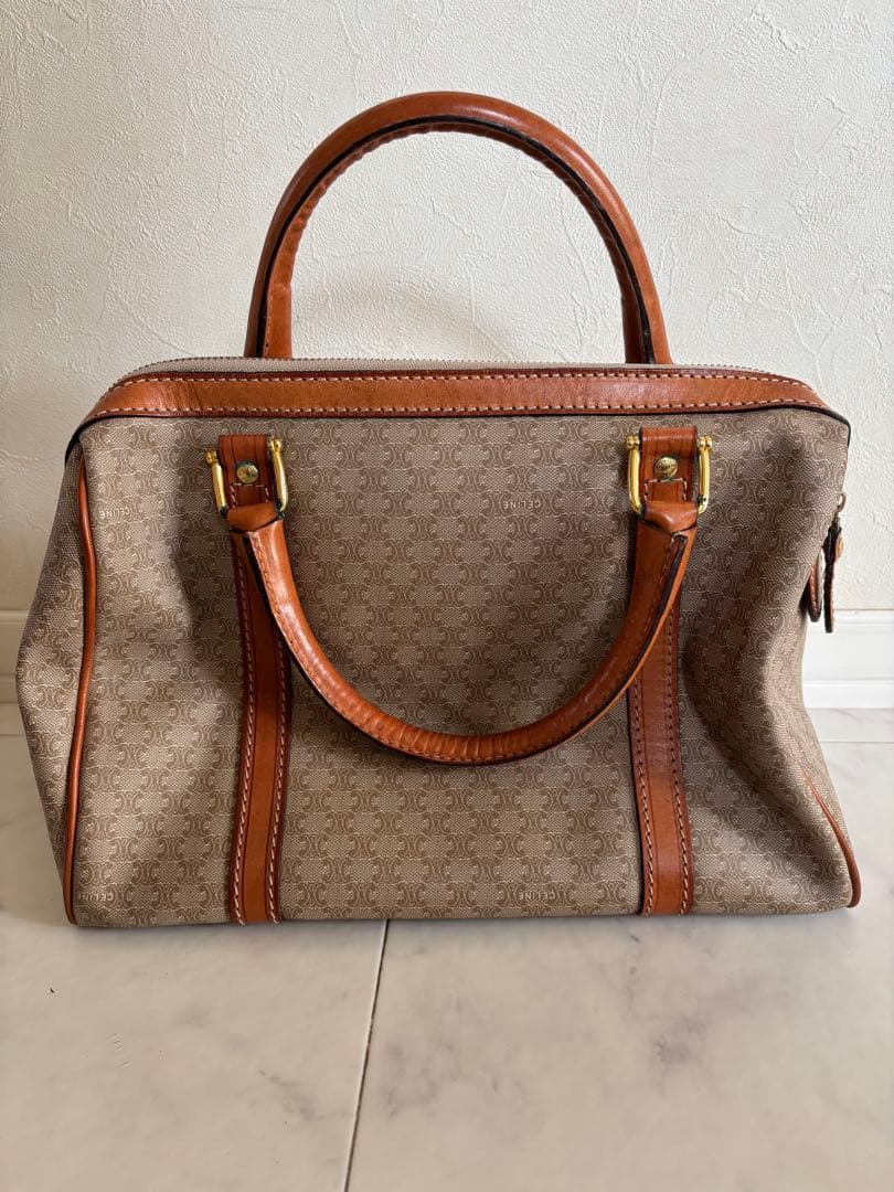 CELINE オールドセリーヌ PVC 総柄 マカダム ミニボストン