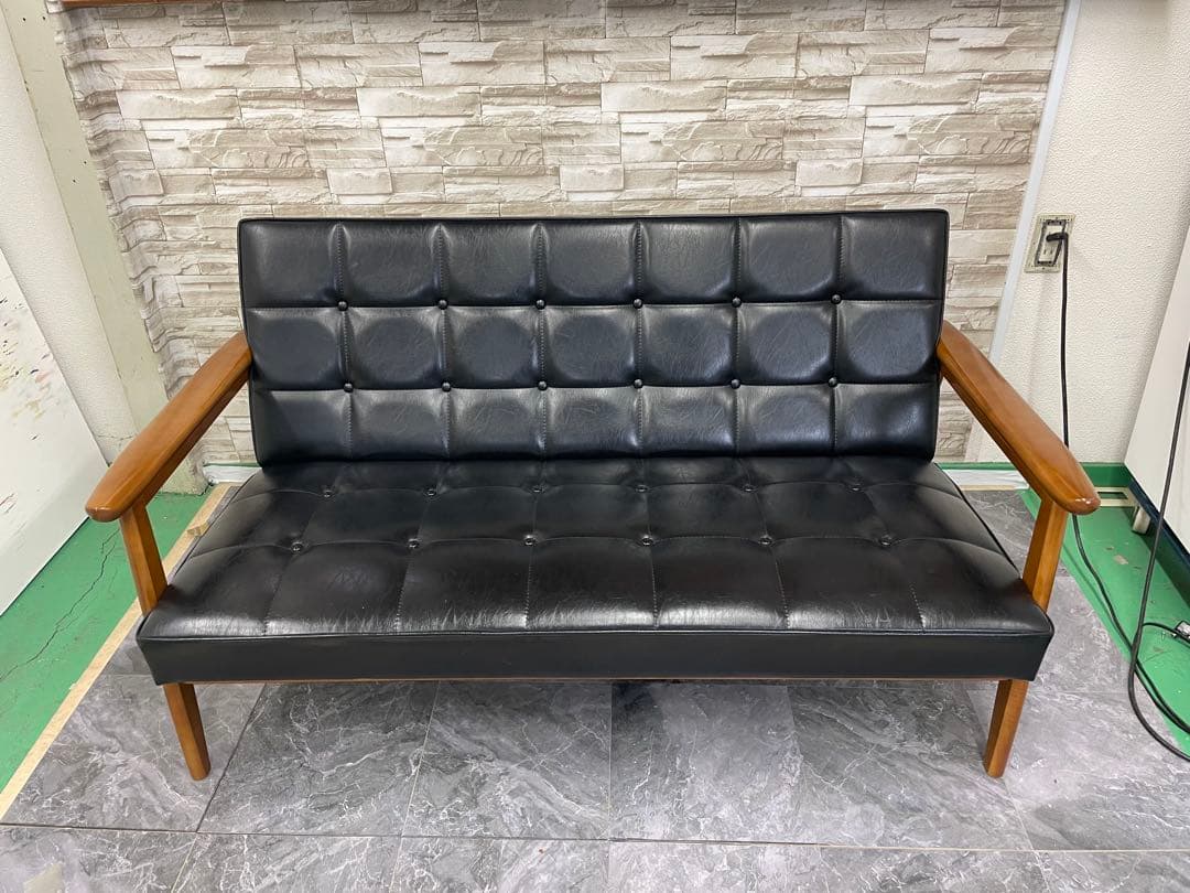 カリモク60 Ｋチェア ２シーター ブラック