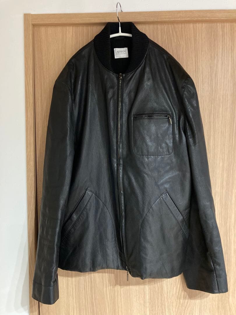 定価約18万ARMANI COLLEZIONI レザージャケット　archive