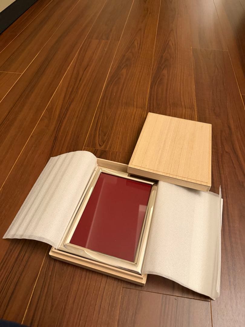 【美品】高島屋 銀製 フォトフレーム 写真立て シルバー フレーム　木箱付