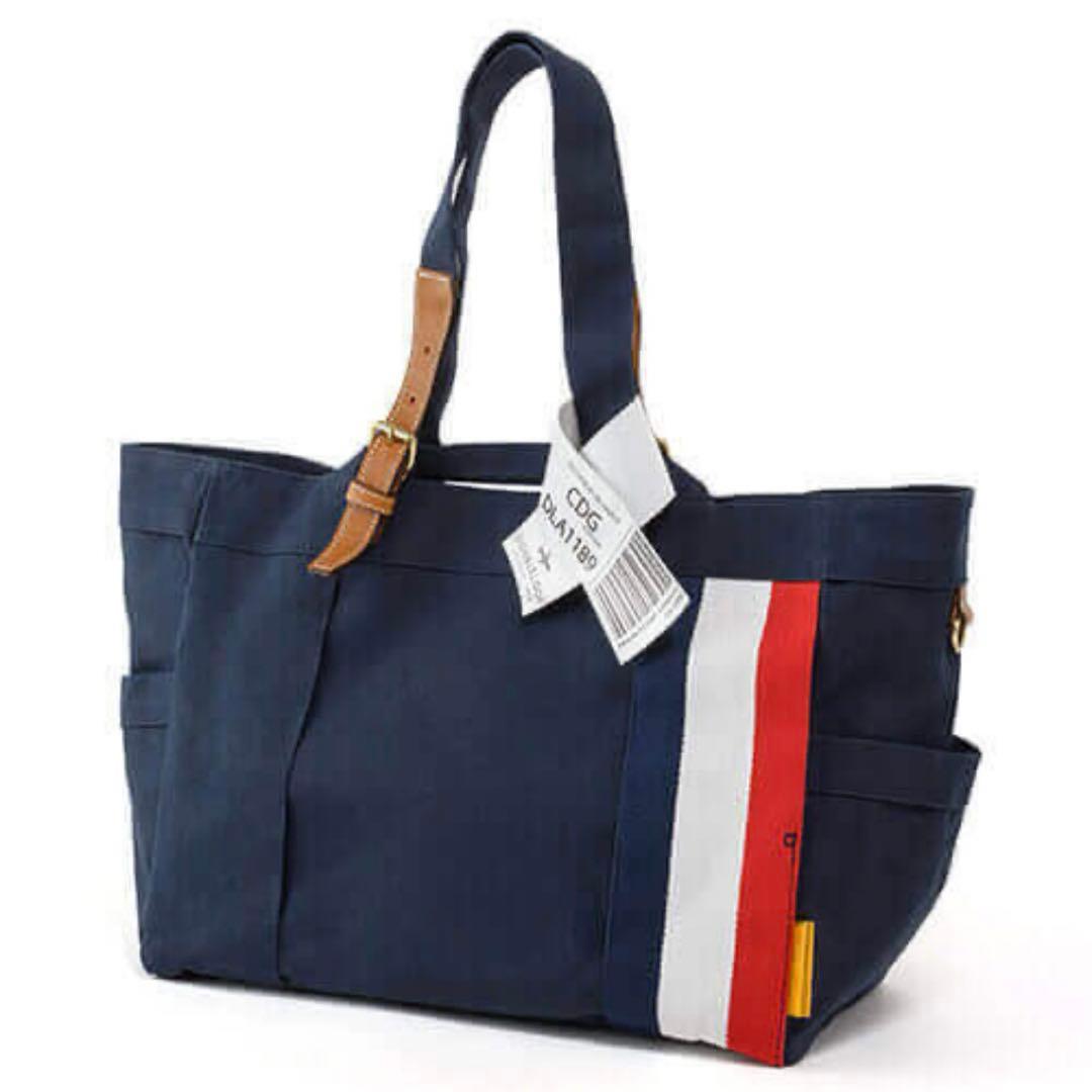 未開封　ダブルループ フランス×ネイビー/帆布トートバッグ 日本製 藤巻百貨店