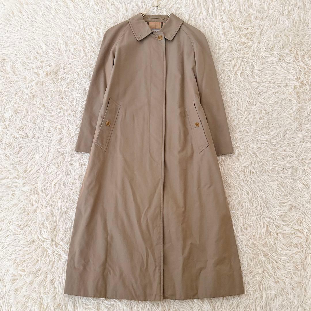 バーバリー 白タグ✨ヴィンテージ ステンカラーコート ノバチェック ベージュ